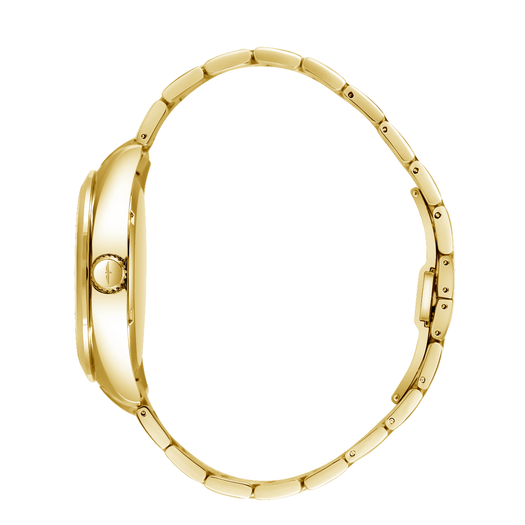Rotary Henley Ladies Watch with White Dial and Gold Plated Stainless Steel Bracelet LB05283/29