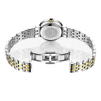 Cloc Kensington Merched Rotary gyda Deial 'Mother of Pearl' a Strap Dau Naws LB05371/41