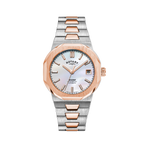 Rotary Regent Automatic Ladies Watch with Mother of Pearl Dial and Two Tone Bracelet LB05412/07