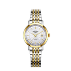 Rotary Windsor Ladies Watch with Silver Dial and Two Tone Stainless Steel Bracelet LB05421/70