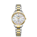 Rotary Ladies Cambridge Watch with Mother of Pearl Dial and Two Tone Bracelet LB05426/07/D