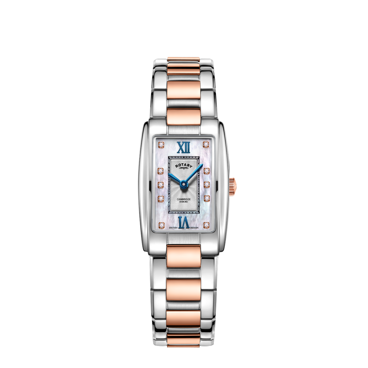 Rotary Ladies Cambridge Watch with Mother of Pearl Dial and Two Tone Bracelet LB05437/07/D