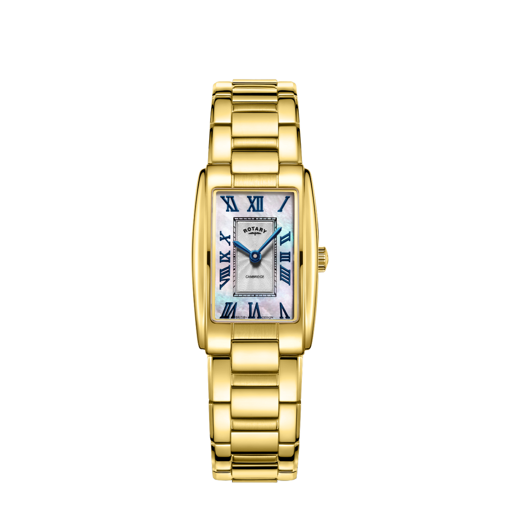 Rotary Ladies Cambridge Watch with Mother of Pearl Dial and Gold PVD Bracelet LB05438/07