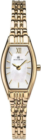 Accurist Clasurol Menywod Gwylio gydag Wyneb Mam-Berl LB1280PX