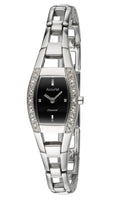 Accurist Ladies Black Dial Silver Tone Watch LB1428DIA