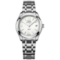 Clocwaith Merched Rotary Legacy gyda Strap Arian a Deial Arian LB90173/01