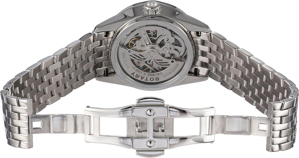 Rotary Ladies Automatic Watch with Silver Dial and Silver Bracelet LB90510/41