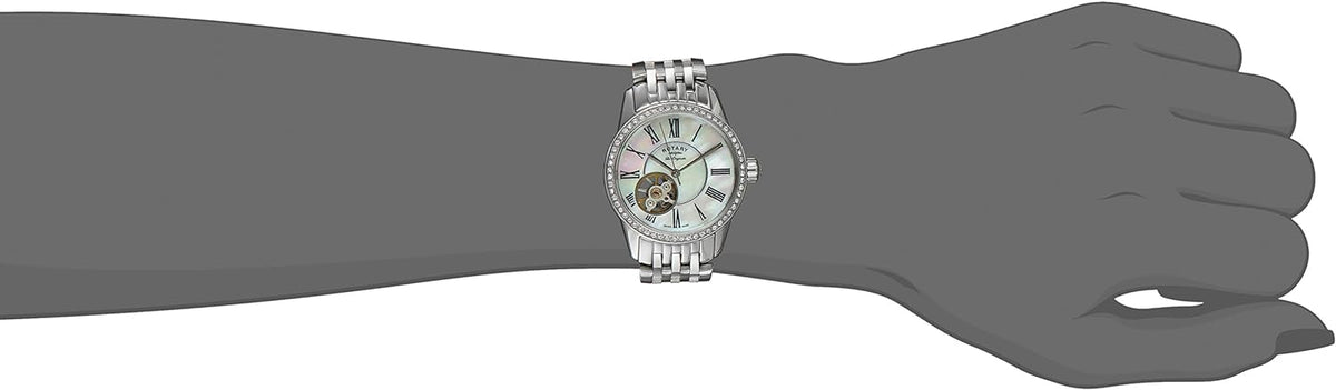 Rotary Ladies Automatic Watch with Silver Dial and Silver Bracelet LB90510/41