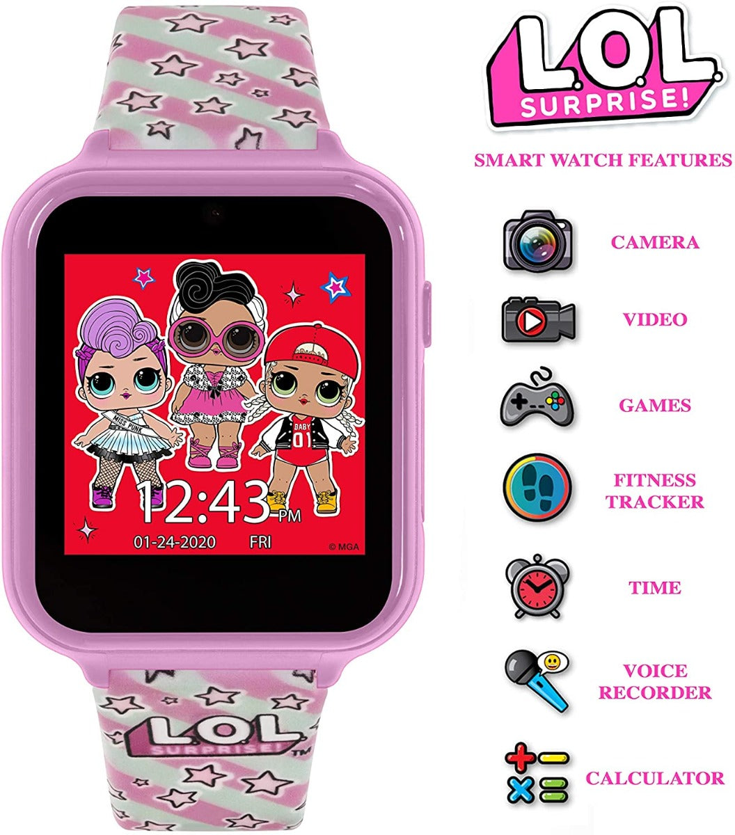 LOL Surpise Kid's Interactive Watch Watch with Pink Silicone Strap LOL4104