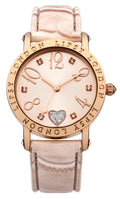 Lipsy Women's Quartz Watch with Pink Dial Analogue Display and Pink PU Strap LP150