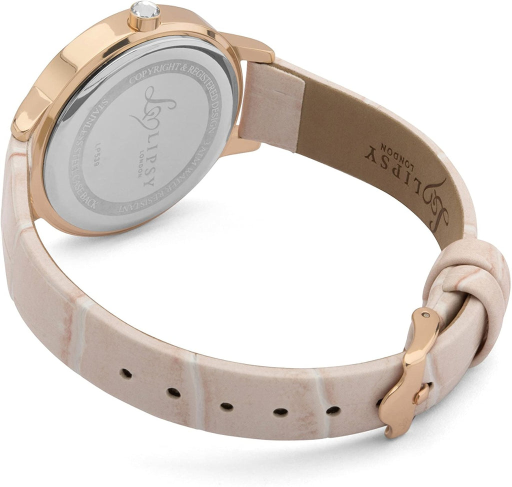 Lipsy Womens Watch With Bronze Dial and Pink Strap LP539