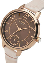 Lipsy Womens Watch With Bronze Dial and Pink Strap LP539