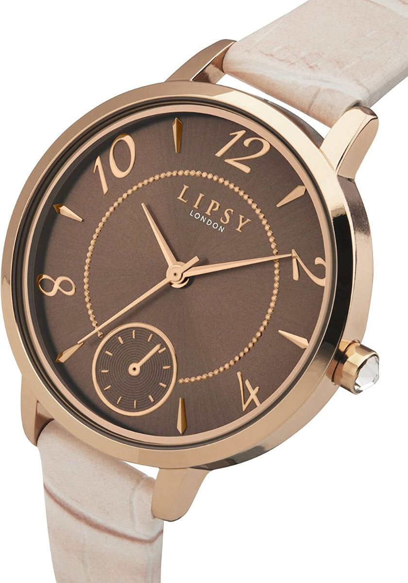 Lipsy Womens Watch With Bronze Dial and Pink Strap LP539