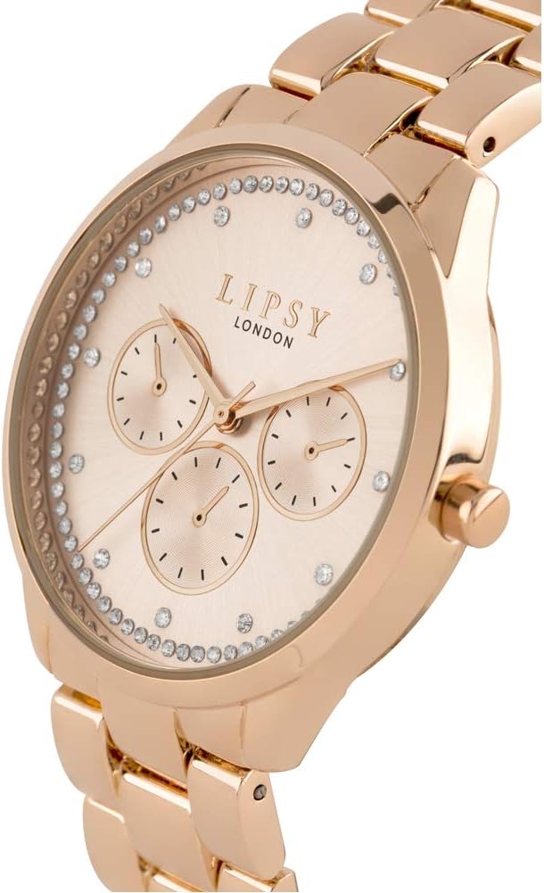 Lipsy Ladies Watch with Rose Gold Dial and Rose Gold Bracelet LP618