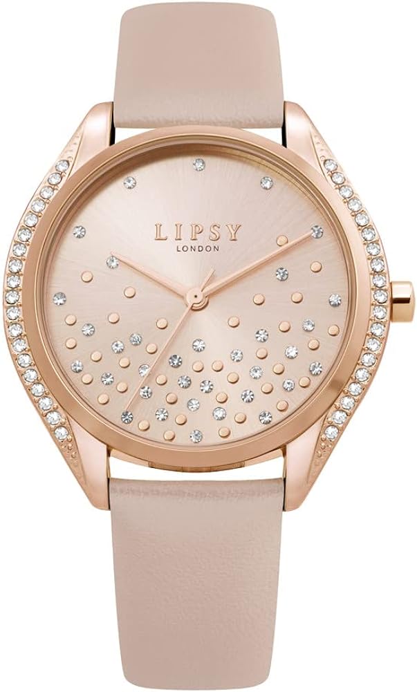 Lipsy Ladies Watch with Rose Gold Dial and Nude Strap LP715