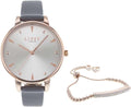 Lipsy Ladies Watch with Silver Dial and Bracelet Gift Set LP843G
