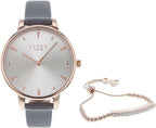Lipsy Ladies Watch with Silver Dial and Bracelet Gift Set LP843G