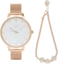 Lipsy Ladies Watch with White Dial and Bracelet Gift Set LP848G