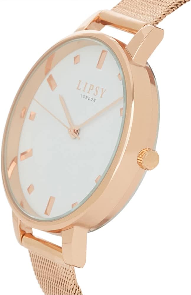 Lipsy Ladies Watch with White Dial and Bracelet Gift Set LP848G