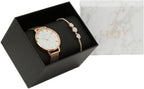 Lipsy Ladies Watch with White Dial and Bracelet Gift Set LP848G