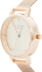Lipsy Ladies Watch with White Dial and Rose Gold Milanese Strap LP866