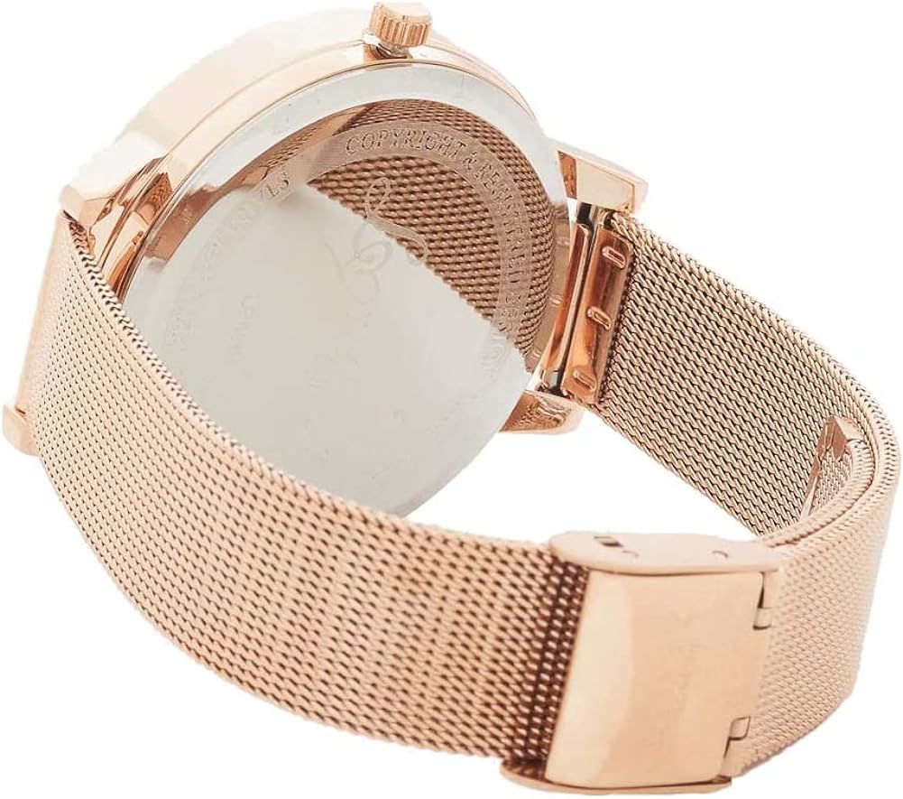 Lipsy Ladies Watch with White Dial and Rose Gold Milanese Strap LP866