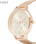 Lipsy Ladies Watch with Rose Gold Milanese Strap LP885