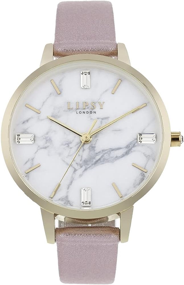 Lipsy Ladies Watch with White Dial and Pink Leather Strap LP904