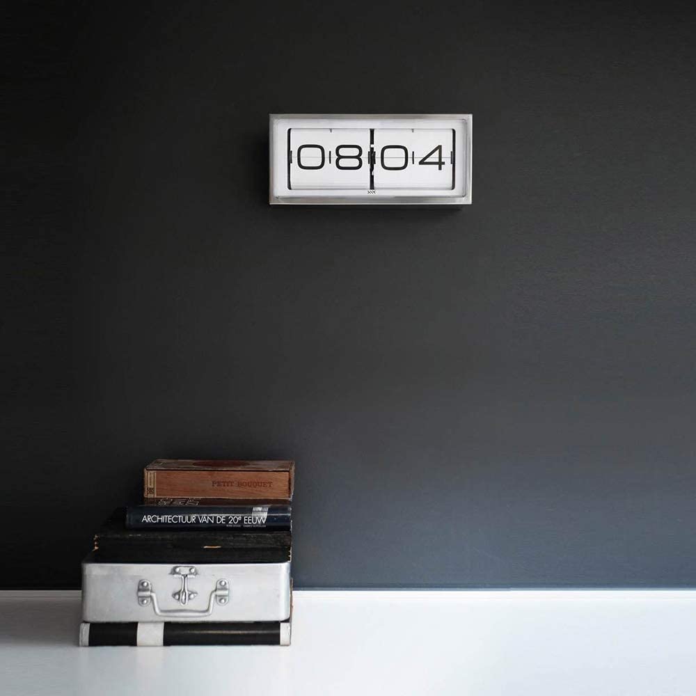 LEFF amsterdam Brick Silver/White Desk or Wall Clock LT15001