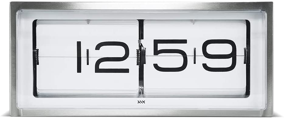 LEFF amsterdam Brick Silver/White Desk or Wall Clock LT15001