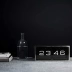 LEFF amsterdam Brick Silver/Black Desk or Wall Clock LT15101