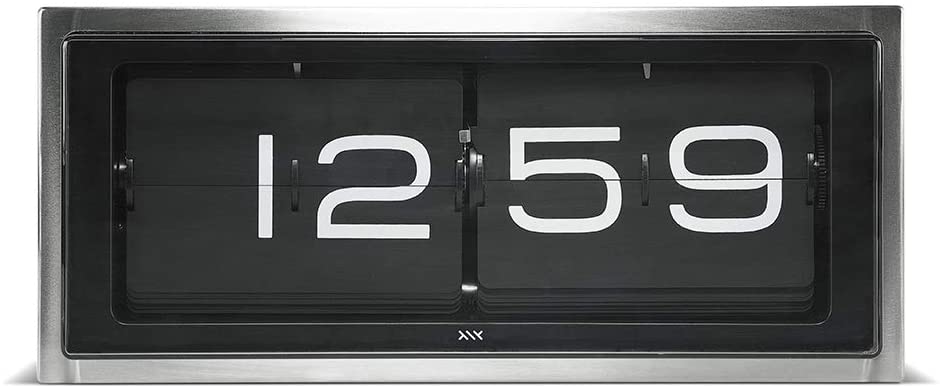 LEFF amsterdam Brick Silver/Black Desk or Wall Clock LT15101