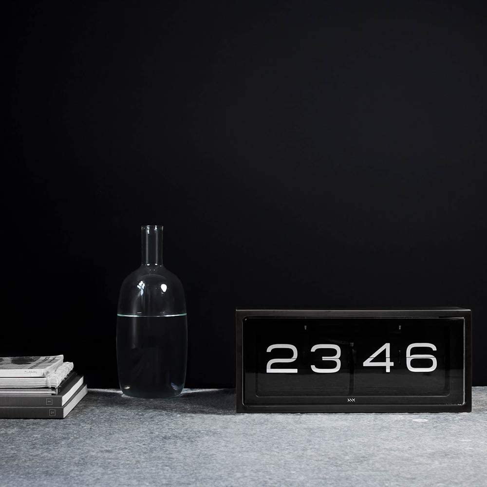 LEFF amsterdam Brick Black/Black Desk or Wall Clock LT15401