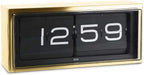 LEFF amsterdam Brick Brass/Black Shelf or Wall Clock LT15501