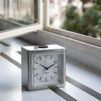 Leff amsterdam Steel/White Block Alarm Clock LT90001