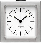 Leff amsterdam Steel/White Block Alarm Clock LT90001