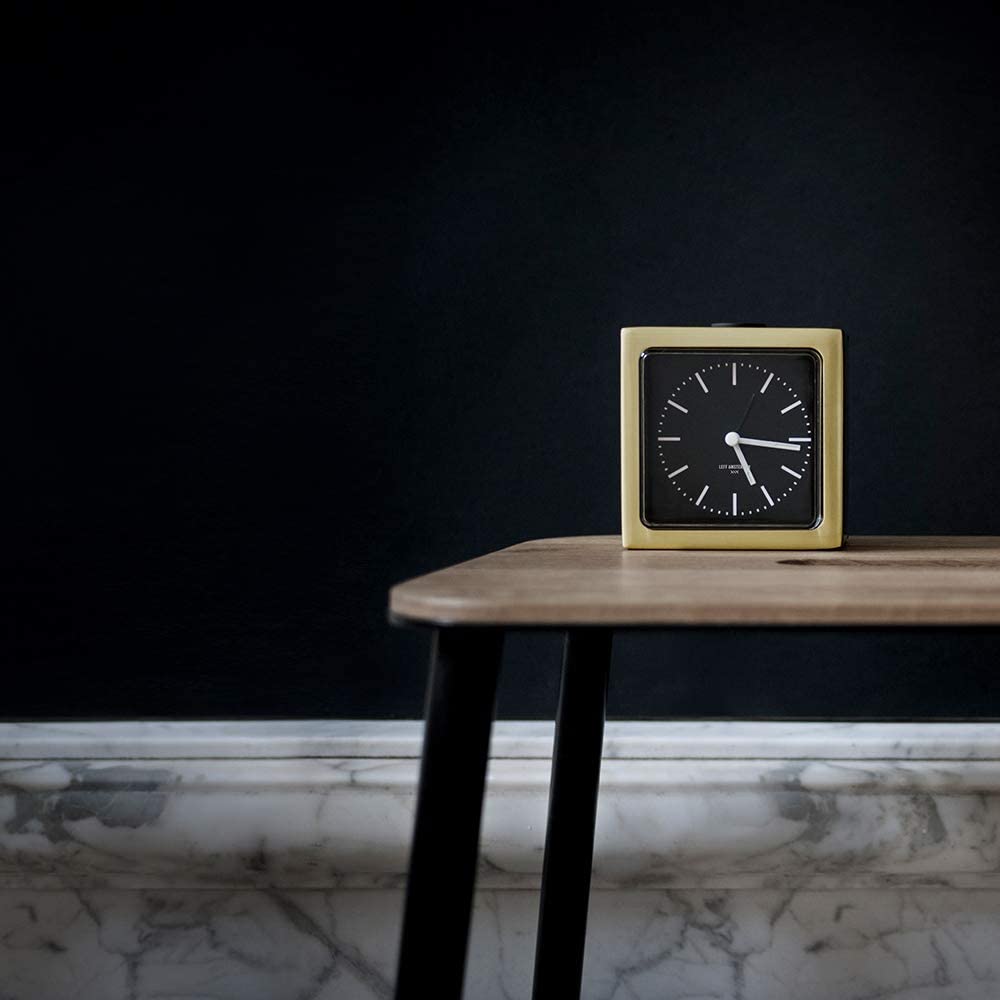 LEFF amsterdam Block Brass/Black Alarm clock LT90301