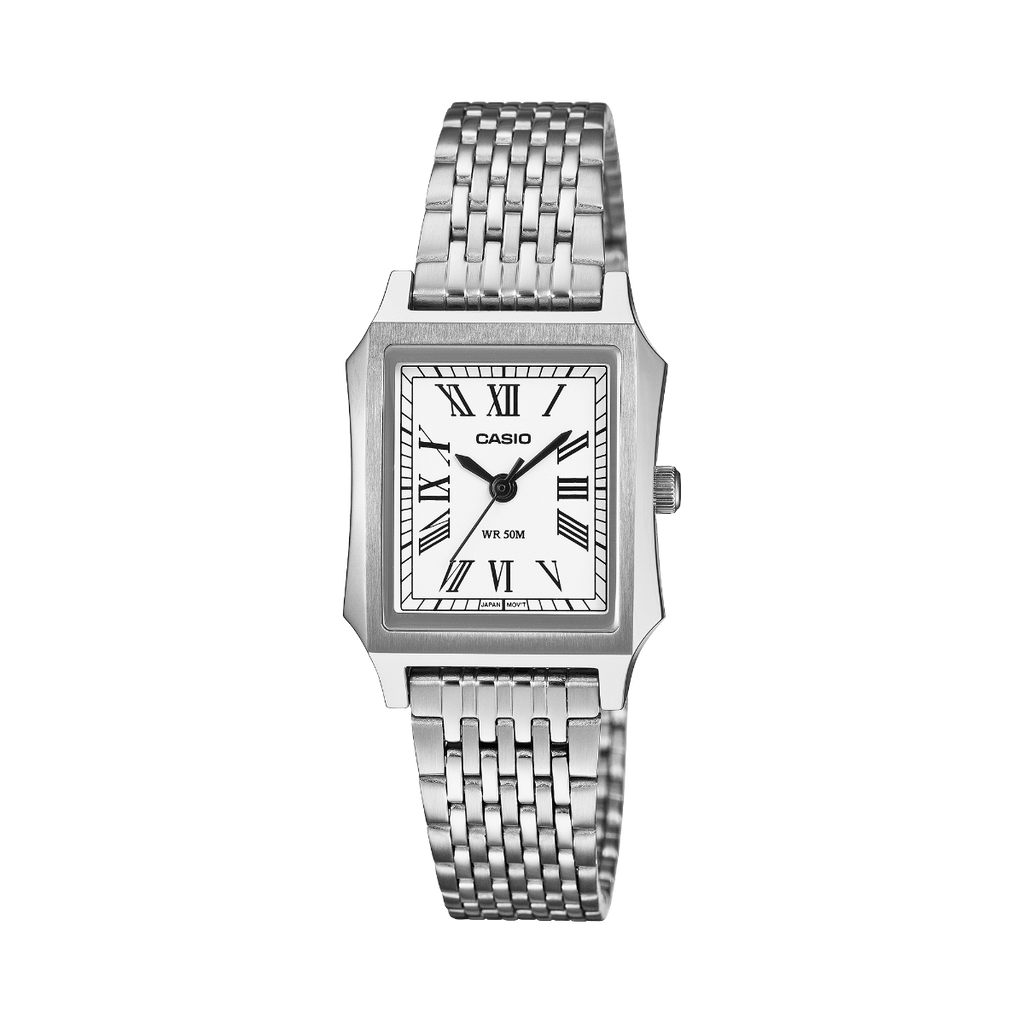 Casio Ladies Watch with Silver Dial and Silver Strap LTP-B190D-7BVER