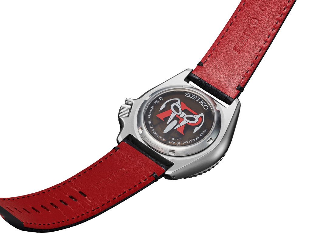 Gwylio Seiko 5 Sports Masked Rider Argraffiad Cyfyngedig Deial Awtomatig Gwyrdd SRPJ91K1