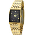 Accurist Men's Quartz Watch Black Dial Gold Stainless Steel Bracelet MB921BX