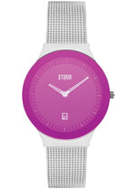 Ladies Storm Mini Sotec Watch with Purple Dial and Silver Milanese Strap 47383/P