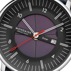 Mondaine Mens Solar Watch with Black Dial and Black Vegan Leather Strap MLE.41921.LBV