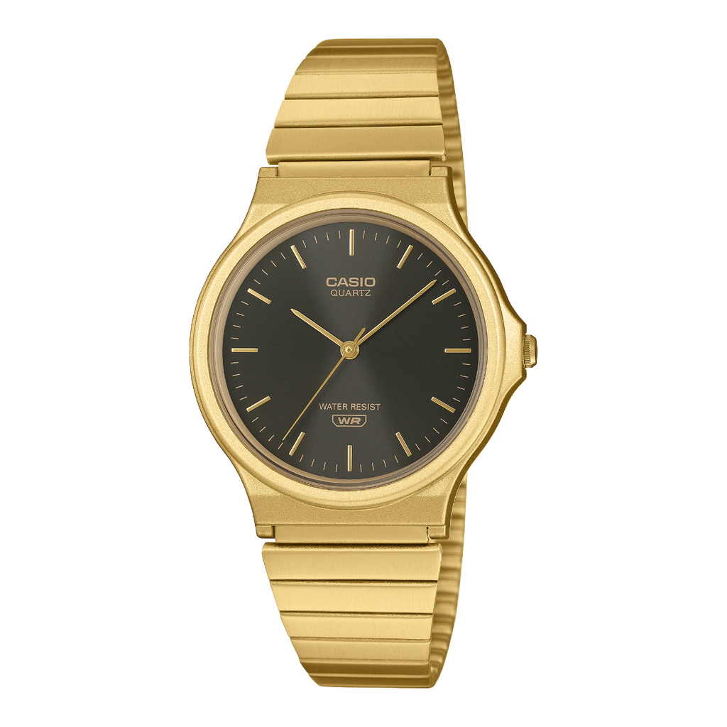Casio Collection Mens Watch with Brown Dial and Gold Strap MQ-24GA-1AEF