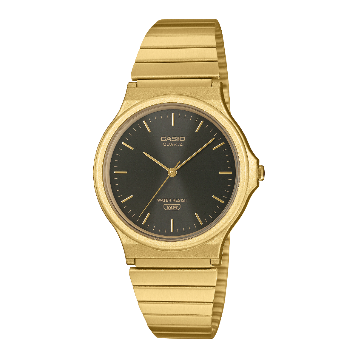 Casio Collection Mens Watch with Brown Dial and Gold Strap MQ-24GA-1AEF