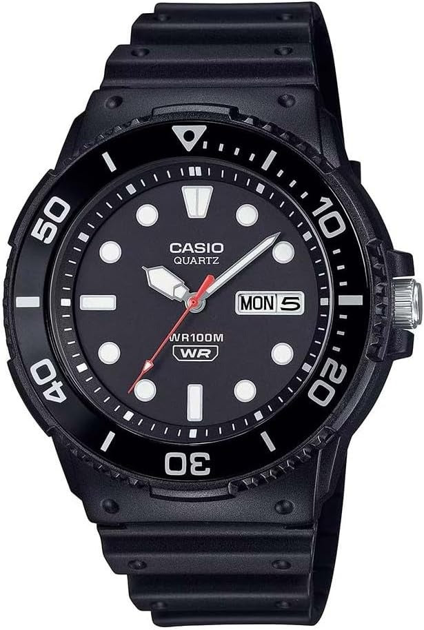 Casio Mens Watch with Black Dial and Black Strap MRW-230H-1E1VEF