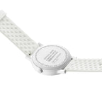 Mondaine Essence Teal Mens Watch with Teal Dial and White Strap MS1.41140.RA