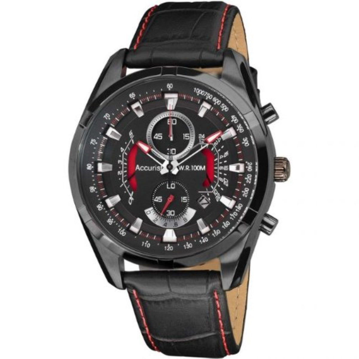 Accurist Mens Brown Dial Leather Strap Watch MS786BR RRP £160