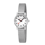 Mondaine Evo 2 Ladies Watch with White Dial and Silver Milanese Strap MSE.26110.SM