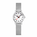 Mondaine Evo 2 Ladies Watch with White Dial and Silver Milanese Strap MSE.26110.SM