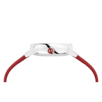 Mondaine Evo 2 Ladies Watch with White Dial and Red Vegan Leather Strap MSE.30210.LCV